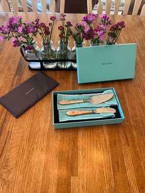 Tiffany & Co. Hampton Silver Cheese Serving Set Never Used in Tiffany Blue Box